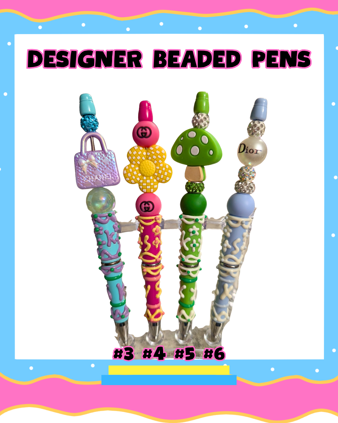 Designer Beaded Pens