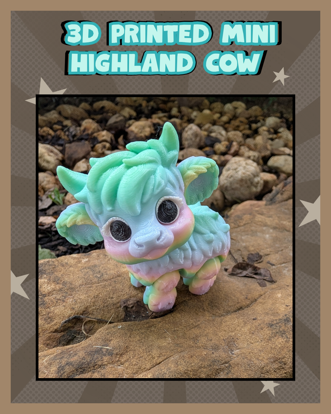 3D Printed Mini Highland Cow