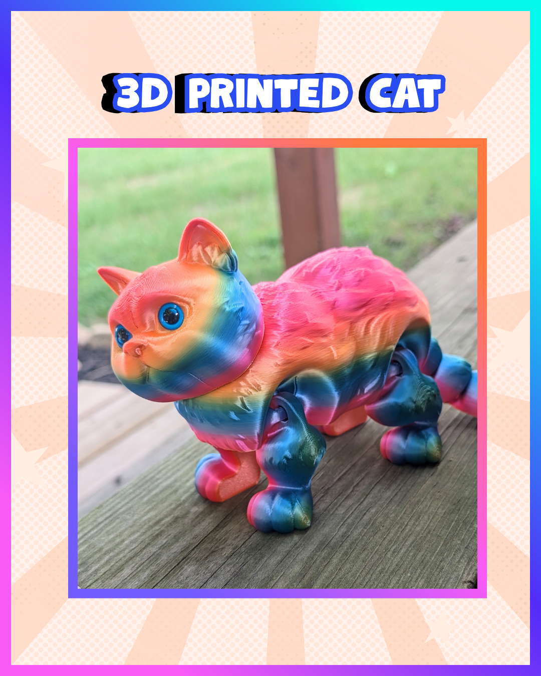 Big size 3d printed cat