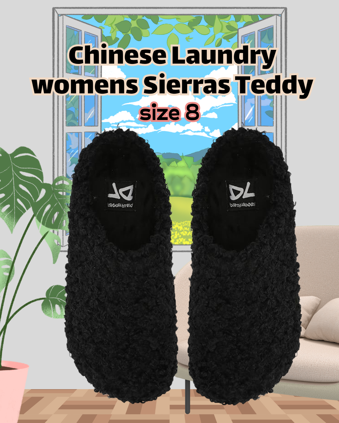 Women's Chinese Laundry Sierras Teddy Slipper – Size 8, New in Box