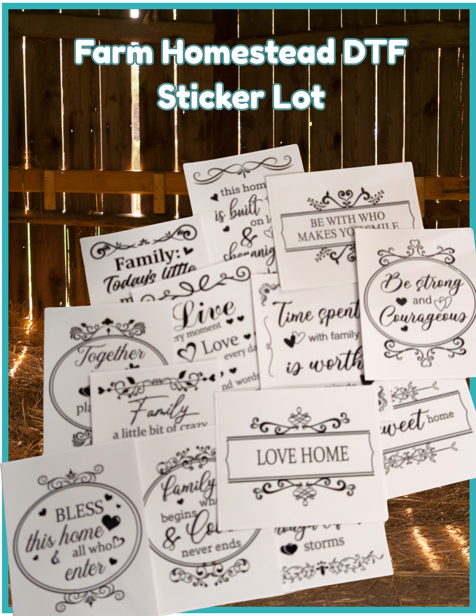 25 Homestead DTF Sticker Sheets Lot
