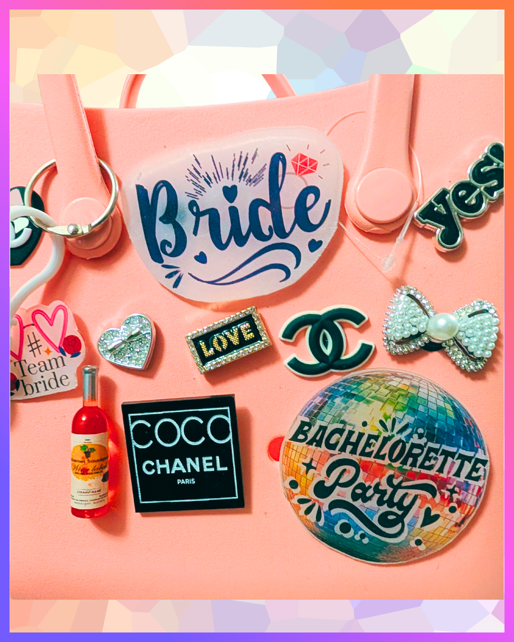 Custom Bridal Party Charm Bag