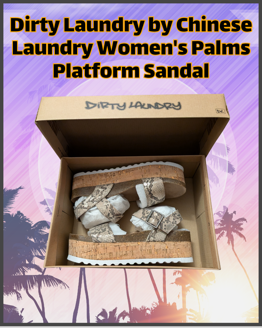 Dirty Laundry by Chinese Laundry Women's Palms Platform Sandal – Size 8, New in Box