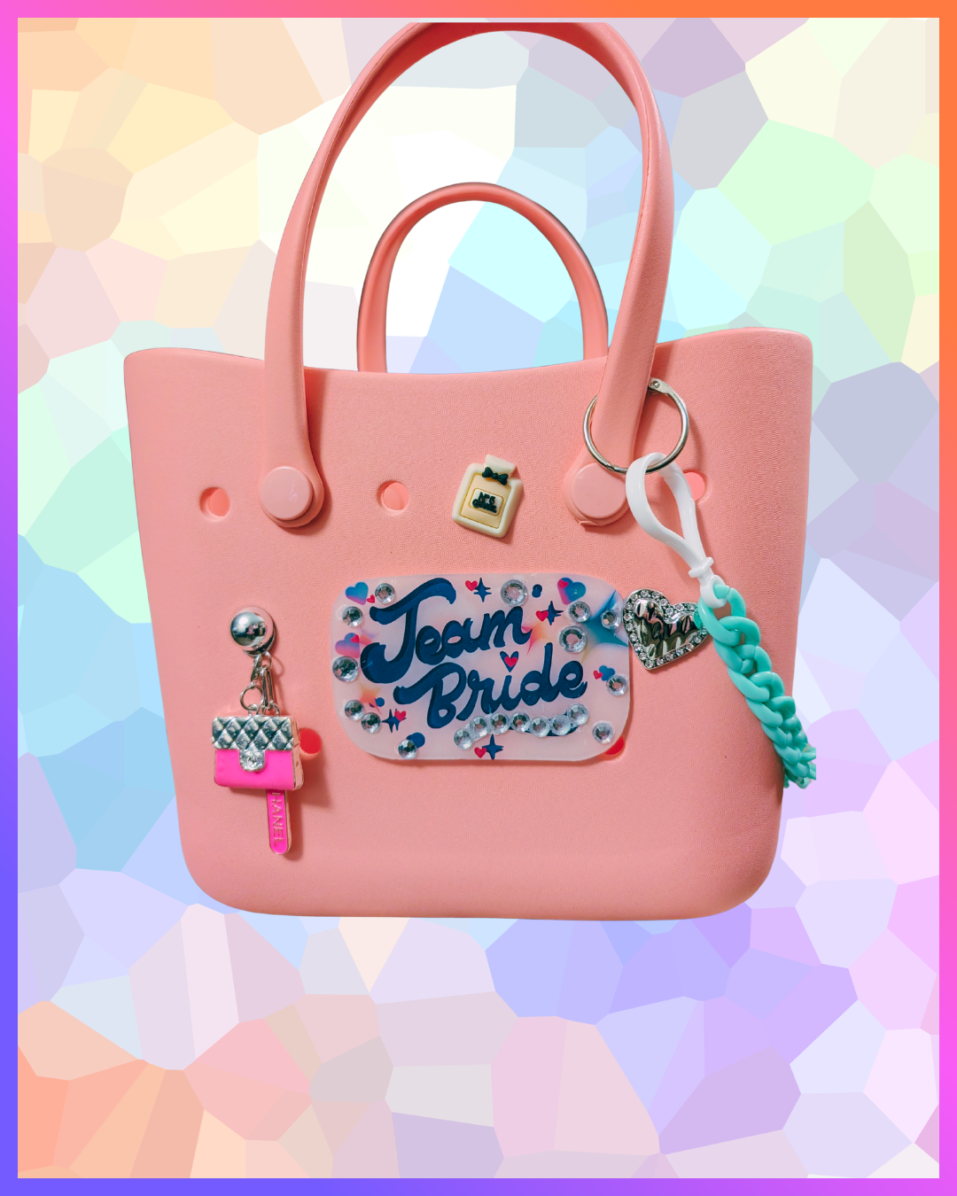 Custom Bridal Party Charm Bag