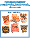 Dog Plastic Flatbacks for Scrapbooking, Junk Journals, Charms – 2 to 3 Inch