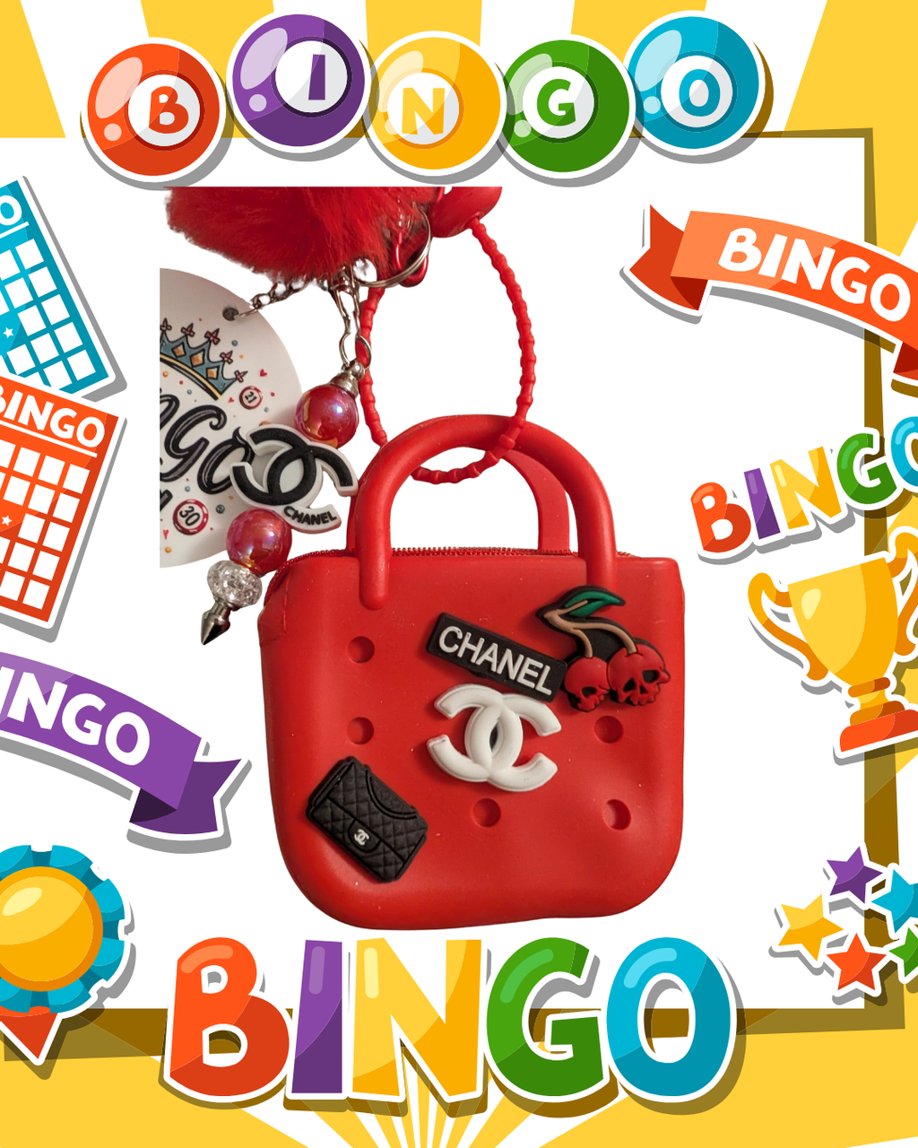 Bingo Diva Keychain Set