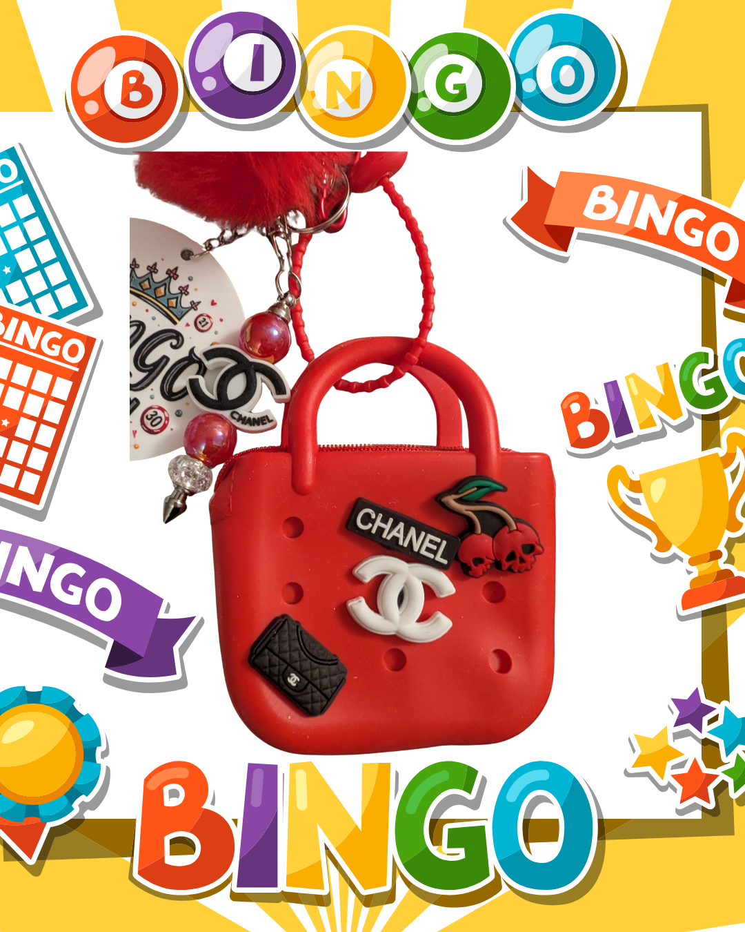 Bingo Diva Keychain Set