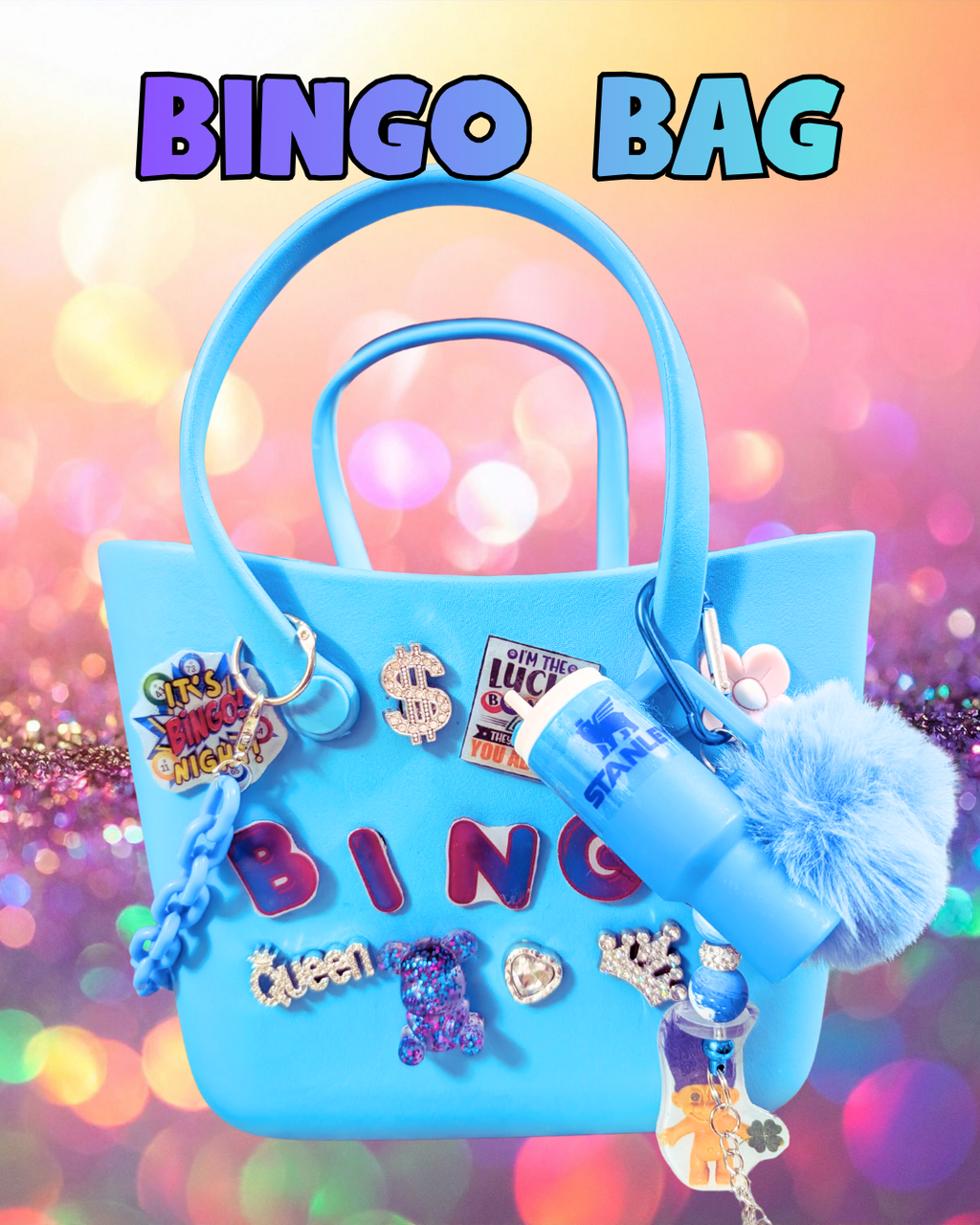 Handmade EVA Bingo Bag – Blue Edition