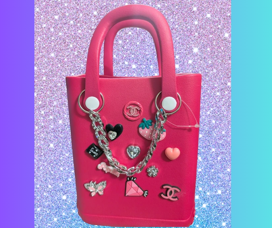Bogg Inspired Eva Tote with Designer Charms