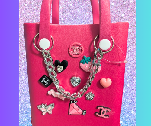 Bogg Inspired Eva Tote with Designer Charms