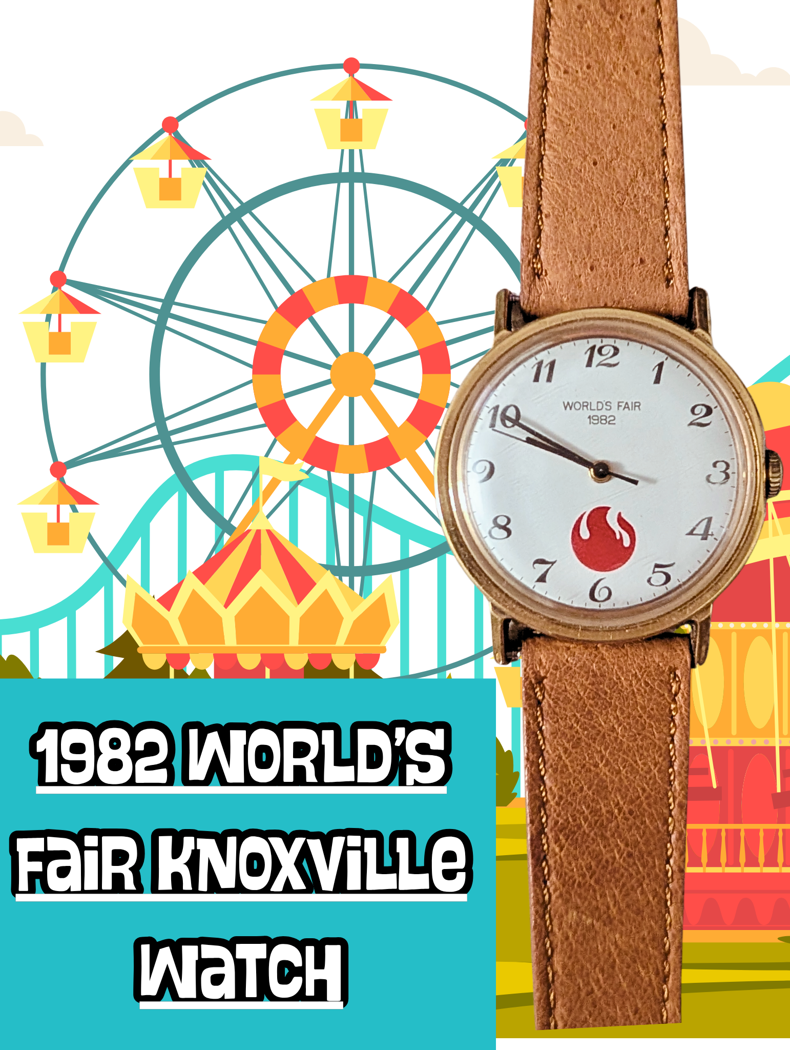 Rare 1982 World's Fair Timex Marlin Watch Mechanical