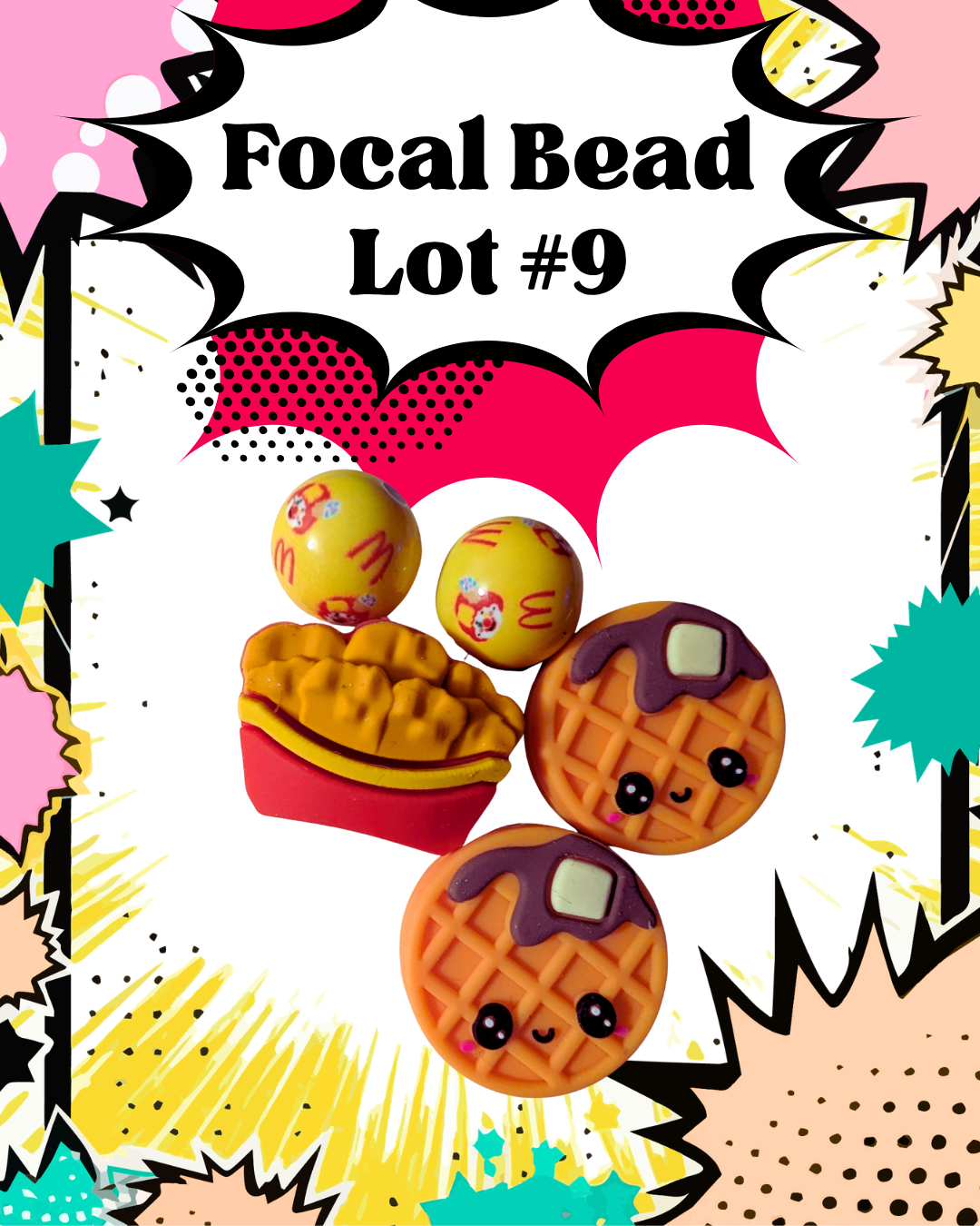 Focal Bead Lot #9 – Kawaii Food
