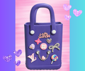 Bogg style Eva bag/ purse with Designer charms