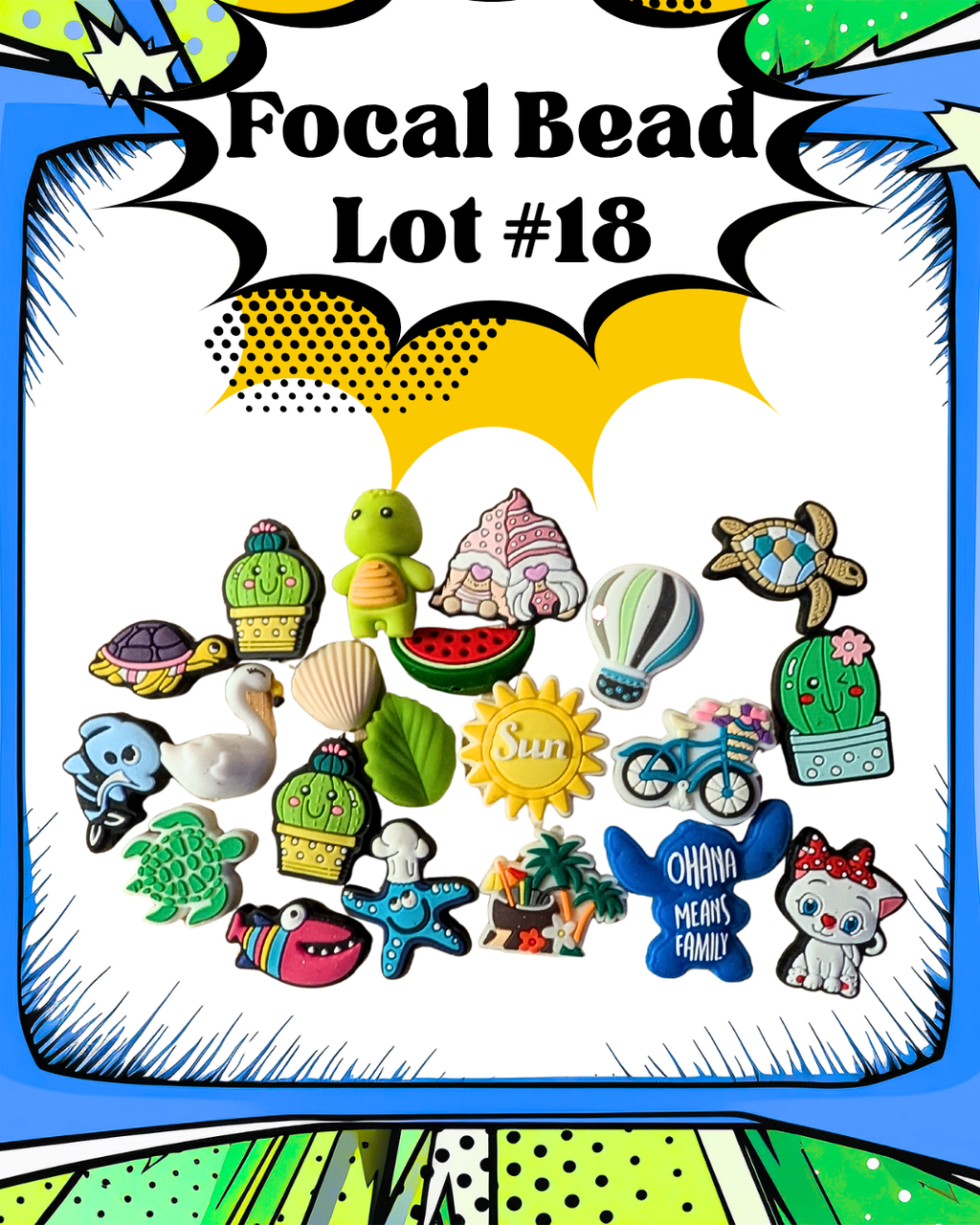 Focal Bead Lot #18 – Character & Novelty Beads (New)
