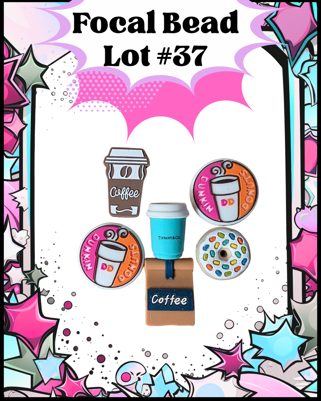 Dunkin Donuts Focal Bead Lot #37