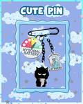 Cute Introvert Cat Pin – My Social Battery Edition