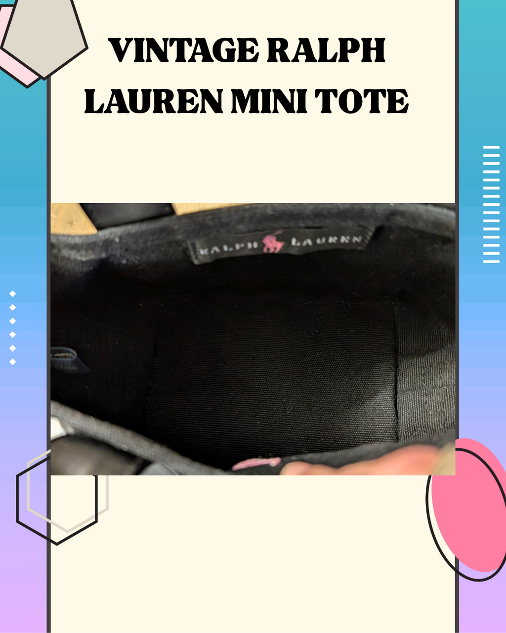 Authentic Vintage Ralph Lauren Mini Tote (Pre-Owned)