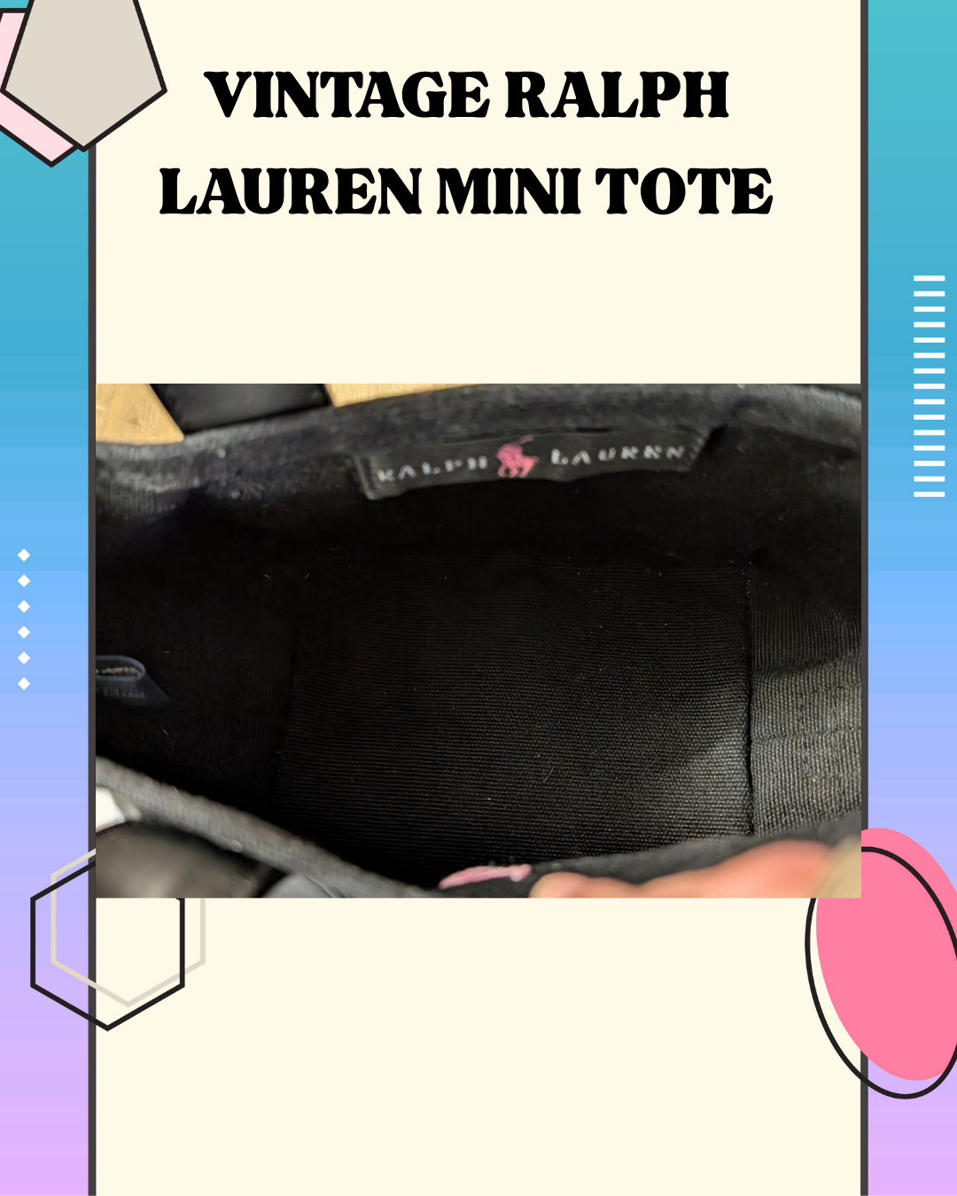 Authentic Vintage Ralph Lauren Mini Tote (Pre-Owned)