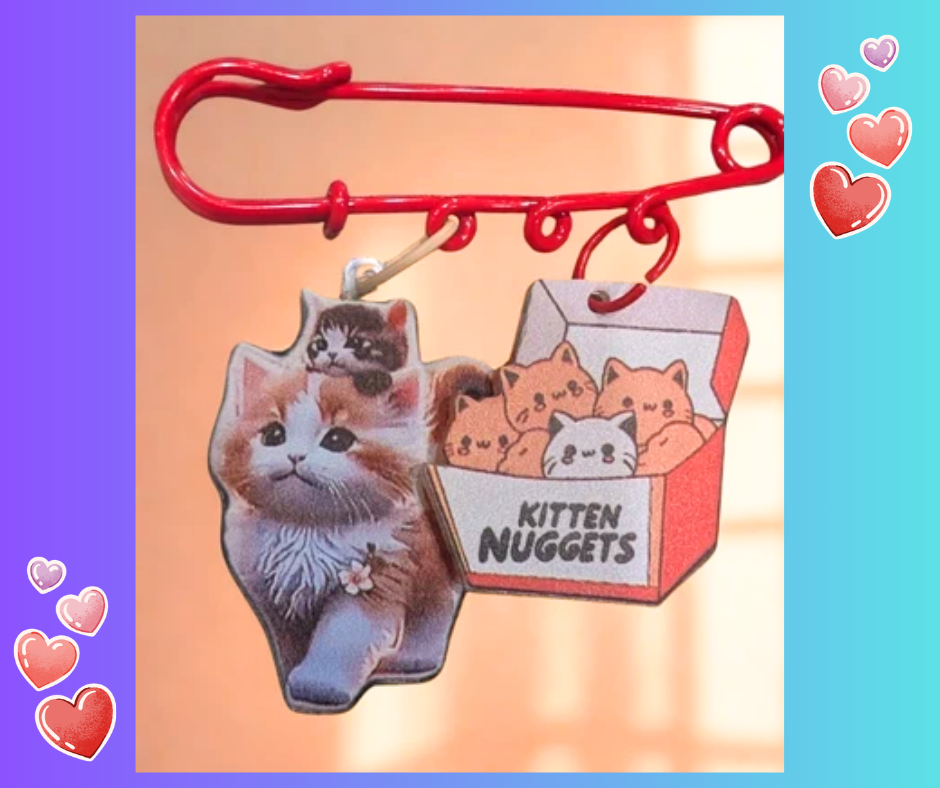 Kitten Nugget Charm Pin