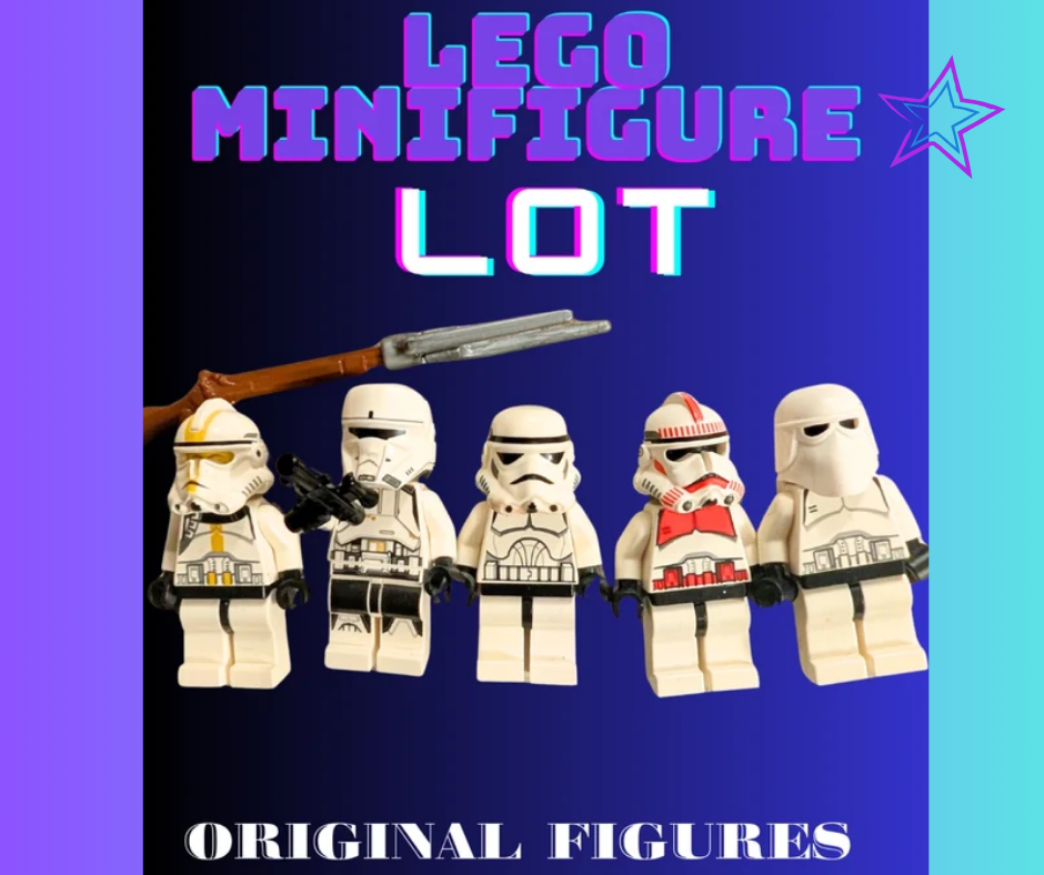 Star Wars LEGO Minifigure Lot – Imperial Pilot Hover Tank, 327th Clone Trooper Phase 2, Shock Trooper Red, Clone Trooper, Snow Trooper
