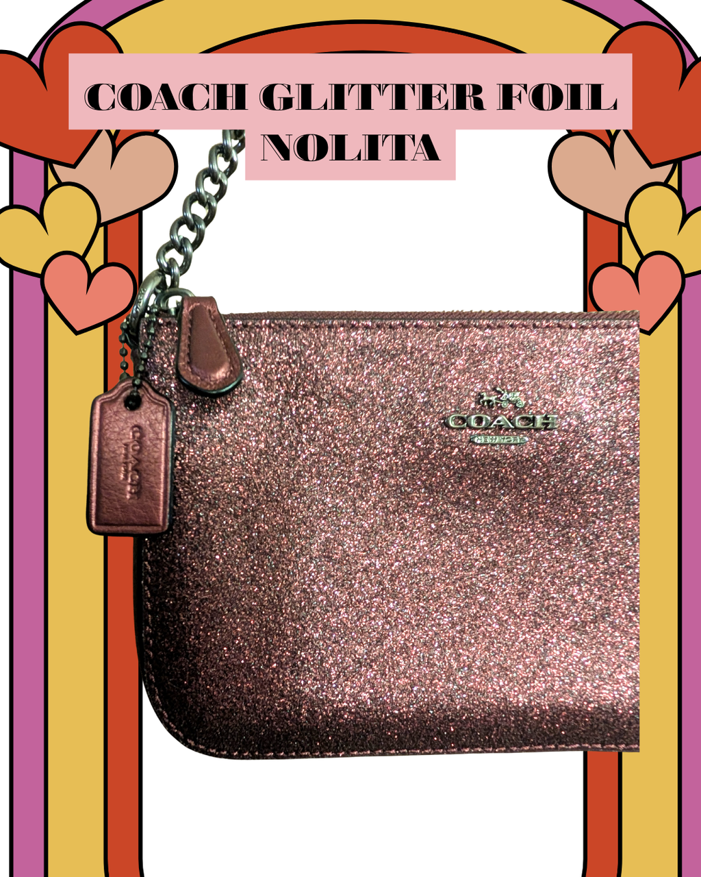 Authentic Coach Glitter Foil Nolita Bag (Pre-Owned)