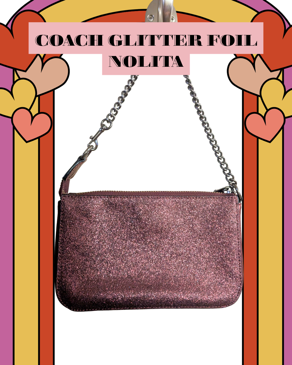 Authentic Coach Glitter Foil Nolita Bag (Pre-Owned)