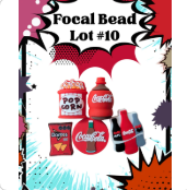 Focal Bead Lot #10 – Coca-Cola & Popcorn Beads (New)