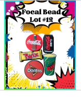 Focal Bead Lot #12 – Coca-Cola, Twix & Doritos Beads (New)