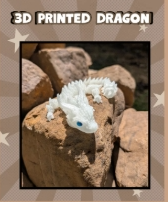 3D Printed White Dragon