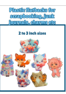 Plastic Flatbacks for Scrapbooking Junk Journals Charms 2 to 3 inch