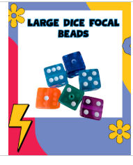 Large Dice Focal Beads